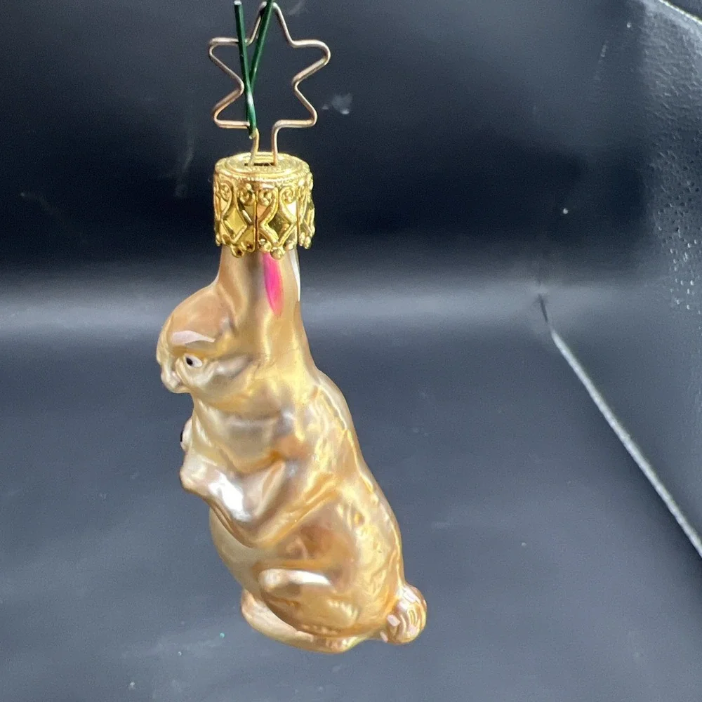 Inge Glas Glass Christmas Easter Ornament Rabbit Bunny  Germany